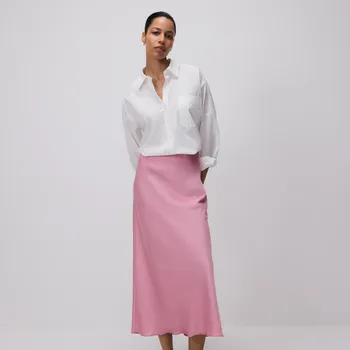 Dámská sukně Reserved - Saténová maxi sukně - růžová - 106BS-30X - 106BS-30X-S