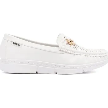 Dámské mokasíny Goodin Luxusní bílé dámské mokasíny bez podpatku 39