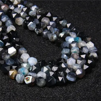 Přírodní kámen Přírodní fasetovaný kámen 8mm | výroba šperků - Č.2 Achát , 8MM 17-22ks