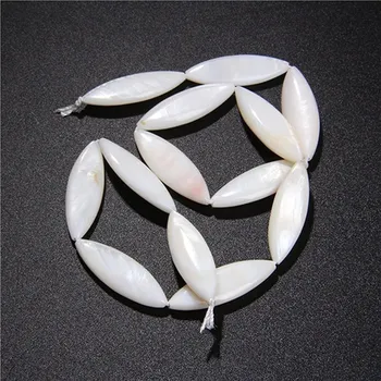 Náramek Bílé perleťové korálky na náramek a náhrdelník | výroba šperků - Č.44 10mm-30mm