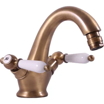 Vodovodní baterie MORAVA RETRO - Bidetová baterie s výpustí, Stará mosaz (Bronz) MK543.0SM, RAV Slezák Barva: Stará mosaz (Bronz), Rozměr: 1/2"