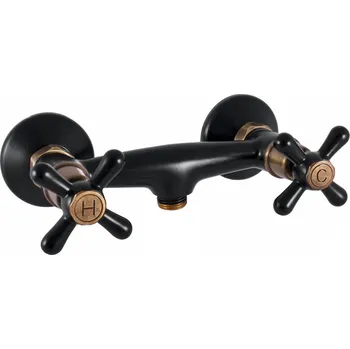 Vodovodní baterie MORAVA RETRO - Sprchová baterie, Černá matná/Stará mosaz (Bronz) MK180.5CMATSM, RAV Slezák Barva: Černá matná/Stará mosaz (Bronz), Rozměr: 100 mm