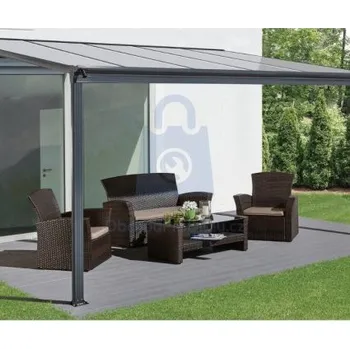 Pergola Pergola hliníková ke zdi, LanitPlast WALL 3120 x 3000 mm, bílá, PC 6 mm bronz, balení 1 ks