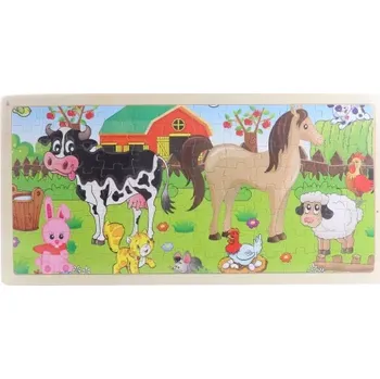 Puzzle Dřevěné puzzle Na farmě 96 dílků
