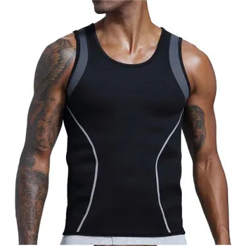 SLIMBODY Pánské zeštíhlující fitness tílko SlimBody, Neoprén, All Black XL ČERNÁ