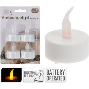 Svíčka Led čajová svíčka 4 ks bez časovače