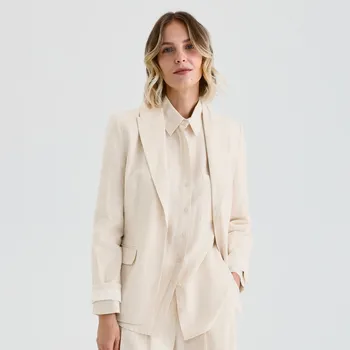 Dámské sako Reserved - Sako se lnem - béžová - YS761-08X - YS761-08X-XXL