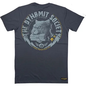 Pánské tričko Yakuza Premium Selection Tričko Yakuza Premium 3802 - tmavě šedé, Born to Burn, The Dynamit Society Velikost: 5XL