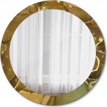 Zrcadlo Zrcadlo na líčení nástěnné, kovové, motiv vírů, 80 cm