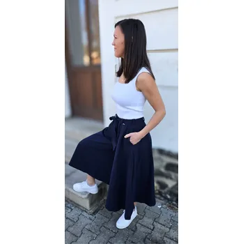 Dámská sukně Kulišárny DÁMSKÁ tepláková kalhotová sukně NAVY VELIKOST: 36-38, DÉLKA: MIDI- pod kolena