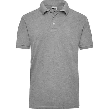 Pánská móda James&amp;Nicholson Pánská polokošile JN801 Grey Heather 3XL