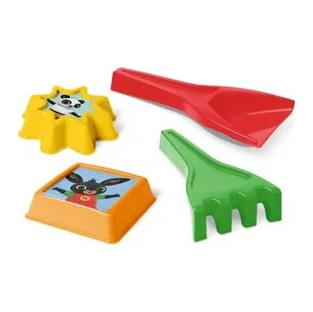 Dětské hřiště Bing łopatka i grabki + 2 foremki IML mix