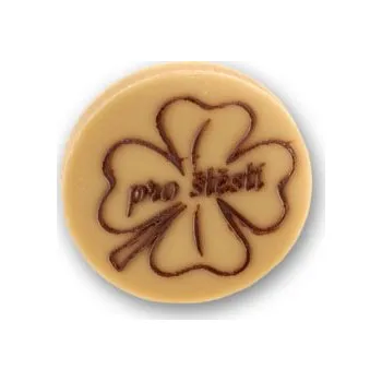 Čokoláda Čokoládovna Troubelice Čokoládové kolečko čtyřlístek, 5g Varianta: bílá 40%