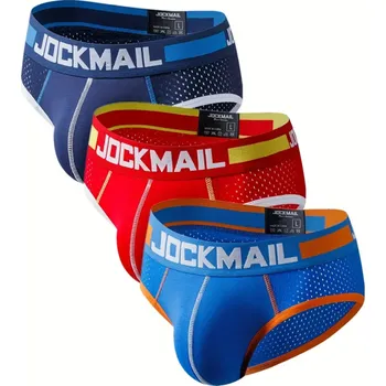 Pánské erotické prádlo Set 3 ks - JOCKMAIL slipy síťované Velikost: XXL