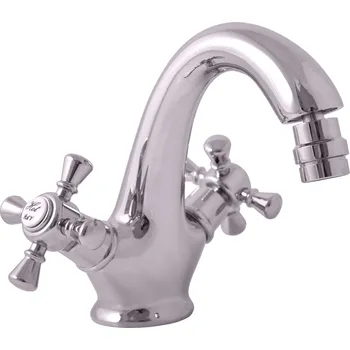 Vodovodní baterie MORAVA RETRO - Bidetová baterie s výpustí, Chrom MK343.0, RAV Slezák Barva: Chrom, Rozměr: 1/2"