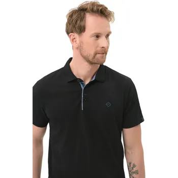 Pánské tričko Pánské polo triko s krátkým rukávem VOLCANO-NIKOS-700-BLACK Černá XL