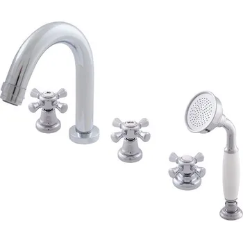 Vodovodní baterie MORAVA RETRO - Vanová baterie 5-otvorová, Chrom MK362.0P, RAV Slezák Barva: Chrom, Rozměr: 3,8"