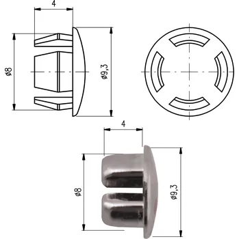 Vodovodní baterie Značení na páčku, Chrom SD0160-1, RAV Slezák Barva: Chrom, Rozměr: ⌀8 mm