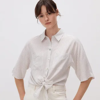 Dámské tričko Reserved - LADIES` SHIRT - světle olivová - VL623-81X - VL623-81X-XXL