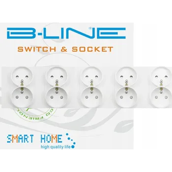 Elektrická zásuvka Bílá nástěnná Elektrická Zásuvka B-line