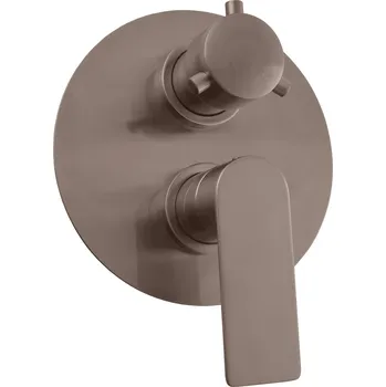 Vodovodní baterie NIL - Vanová/Sprchová baterie podomítková 2-cestná s tělesem, Metal Grey - kartáčovaná NL186KMGK, RAV Slezák