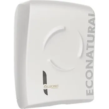 Podlahový mycí stroj Zásobník na papírové ručníky "EcoNatural Flow", bílá, na skládané ručníky, 40,4 x 32 x 15,5 cm, LUCA