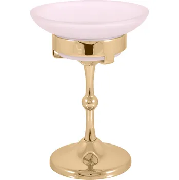 Mýdlenka MORAVA RETRO - Koupelnový doplněk Mýdlenka keramická, Zlatá - lesklá MKA0301Z, RAV Slezák