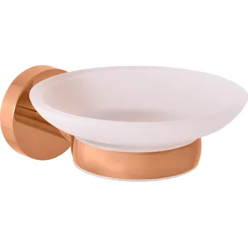 Mýdlenka COLORADO - Koupelnový doplněk Mýdlenka skleněná, Zlatá Růžová - kartáčovaná COA0300ZRK, RAV Slezák