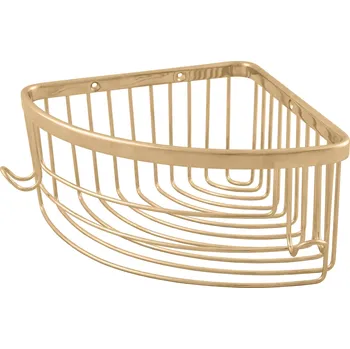 Drátěná police COLORADO - Koupelnový doplněk Polička drátěná rohová, Zlatá - lesklá COA0801Z, RAV Slezák