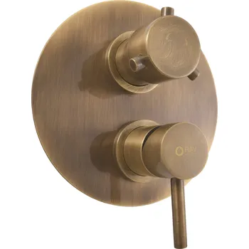 Vodovodní baterie SEINA - Vanová/Sprchová baterie podomítková 2-cestná s tělesem, Stará mosaz (Bronz) SE986KSM, RAV Slezák