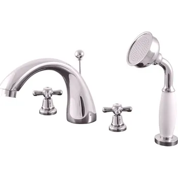 MORAVA RETRO - Vanová baterie 4-otvorová, Chrom MK169.0S, RAV Slezák Barva: Chrom, Rozměr: 1/2"