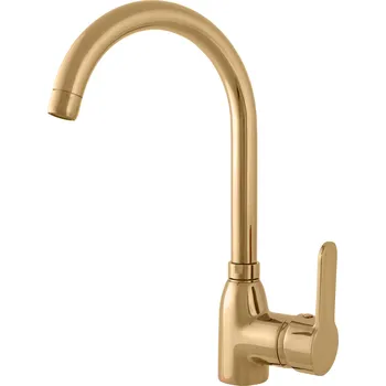 Vodovodní baterie ZAMBEZI - Dřezová baterie, Zlatá - kartáčovaná ZA007.0/4ZK, RAV Slezák Barva: ZLATÁ - kartáčovaná, Rozměr: 3,8"