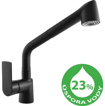 Vodovodní baterie VLTAVA ECO - Dřezová baterie, Černá - matná VTE411.0CMAT, RAV Slezák Barva: Černá - matná, Rozměr: 1/2''