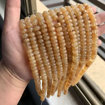 Náramek Přírodní kamenné korálky | výroba šperků - Č.27 Meloun , 5x8mm 34-37ks