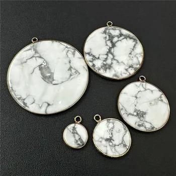 Přívěsek Přívěsek z kamene na řetízek | dámský šperk - NO.3 Howlit , 30MM 2ks