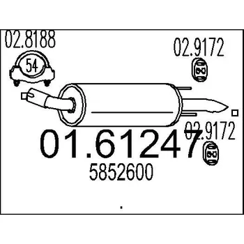 Auto-moto Zadní tlumič výfuku MTS 01.61247
