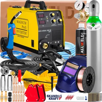 Svářečka Svářečka MIGOMAT MAGNUM MIG MMA 200W 230V 180A FLUX Měkké pájení EURO konektor