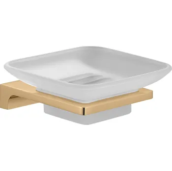 Mýdlenka NIL - Koupelnový doplněk Mýdlenka skleněná, Zlatá - lesklá NLA0300Z, RAV Slezák