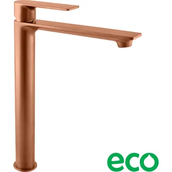 Vodovodní baterie NIL - Umyvadlová vysoká baterie bez výpusti, Zlatá Růžová - kartáčovaná NL130.0ZRK, RAV Slezák Barva: ZLATÁ RŮŽOVÁ - kartáčovaná, Rozměr: 1/2"