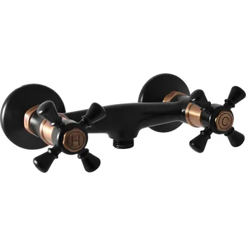 Vodovodní baterie MORAVA RETRO - Sprchová baterie, Černá matná/Stará mosaz (Bronz) MK380.5CMATSM, RAV Slezák Barva: Černá matná/Stará mosaz (Bronz), Rozměr: 150 mm