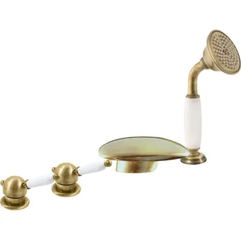 Vodovodní baterie LABE - Vanová baterie 4-otvorová, Stará mosaz (Bronz) L570.0PSM, RAV Slezák Barva: Stará mosaz (Bronz), Rozměr: 1/2"