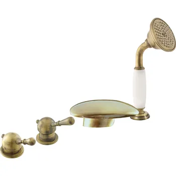 Vodovodní baterie LABE - Vanová baterie 3-otvorová, Stará mosaz (Bronz) L470.0PSM, RAV Slezák Barva: Stará mosaz (Bronz), Rozměr: 1/2"