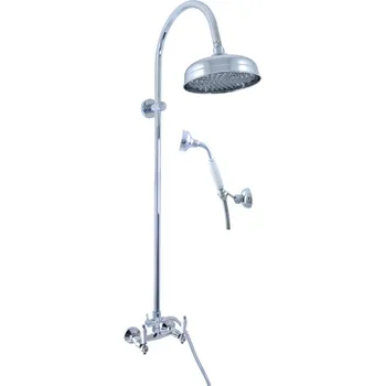 Sprchový set MORAVA RETRO - Sprchový systém s vodovodní baterií, Chrom MK581.5/3, RAV Slezák Barva: Chrom, Rozměr: 150 mm