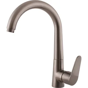 Vodovodní baterie AMUR - Dřezová baterie, Metal Grey - kartáčovaná AM719.0MGK, RAV Slezák Barva: METAL GREY - kartáčovaná, Rozměr: 1/2"