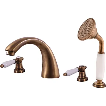 Vodovodní baterie MORAVA RETRO - Vanová baterie 4-otvorová, Stará mosaz (Bronz) MK569.0SSM, RAV Slezák Barva: Stará mosaz (Bronz), Rozměr: 1/2"