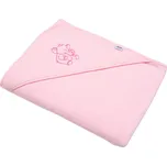 Dětská froté osuška s výšivkou a kapucí New Baby 100x100 růžová sloník