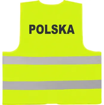 Dámská vesta VÝSTRAŽNÁ VESTA BOZP S POTISKEM POLSKO A REFLEXNÍMI PRVKY - XXL