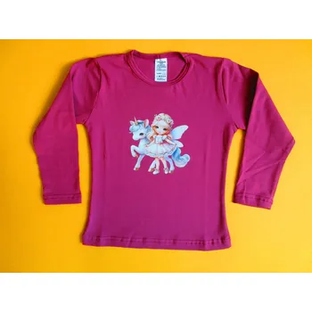 Dívčí tričko Arex, ČR Dívčí tričko dlouhý rukáv Holčička 1 Barva: ostružinová, Velikost: 104