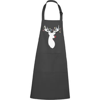 Kuchyňská zástěra Zástěra s potiskem Vánoční jelen Barva zástěry: Antracitová