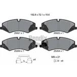 Sada brzdových destiček, kotoučová brzda BENDIX Braking BPD1334